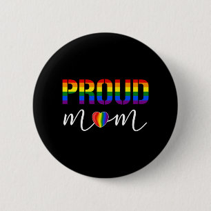 Lgbt Pride Proud Mom Button