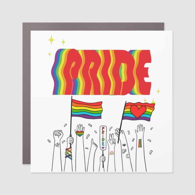 LGBT+Pride. Queer- gay love pride.     Car Magnet (Front)
