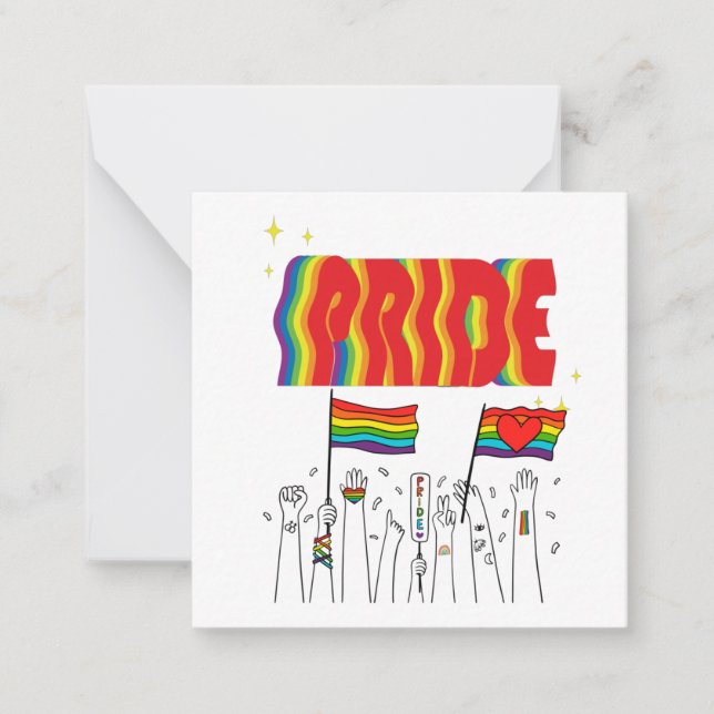 LGBT+Pride. Queer- gay love pride.  Note Card (Front)