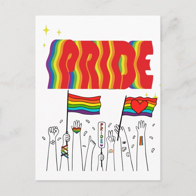 LGBT+Pride. Queer- gay love pride.   Postcard (Front)