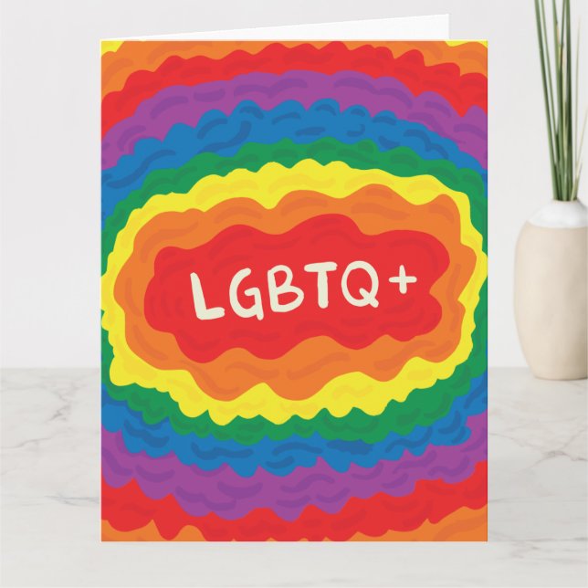 LGBT+pride. queer , rainbow color.    Card (Front)
