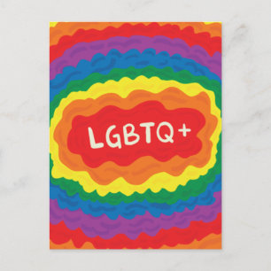 LGBT+pride. queer , rainbow color. Postcard