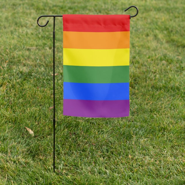 LGBT Pride Rainbow 2-sided Garden Flag (In SItu)