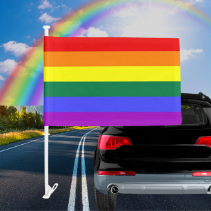 LGBT Pride Rainbow  Car Flag