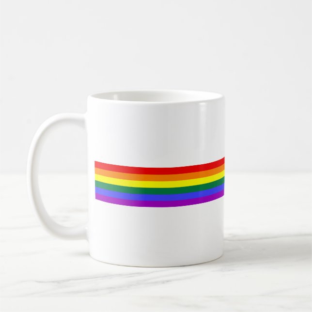 LGBT Pride Rainbow Coffee Mug (Left)