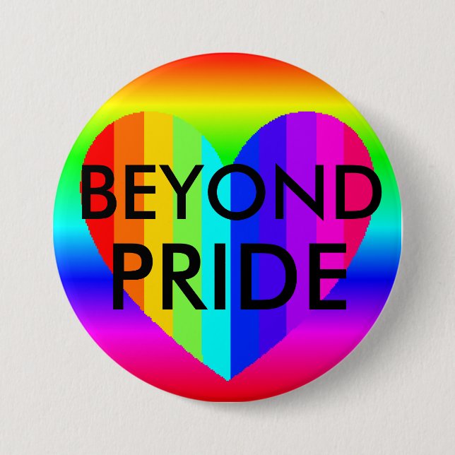 LGBT 'Pride" Rainbow Colors Button (Front)