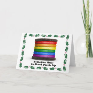 LGBT PRIDE RAINBOW COOKIE for the HOLIDAYS Holiday Card