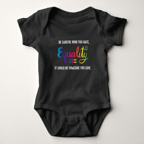 LGBT Pride Rainbow Equality Gift Baby Bodysuit
