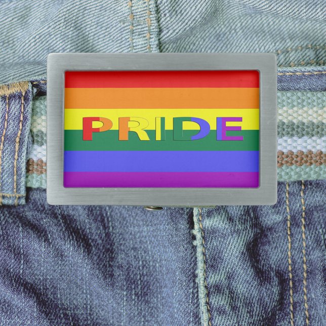 LGBT Pride Rainbow Flag Belt Buckle (LGBT Pride Rainbow Flag Belt Buckle)