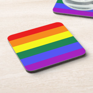 LGBT Pride Rainbow Flag Beverage Coaster