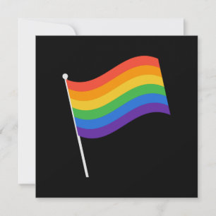LGBT+pride. Rainbow flag Card