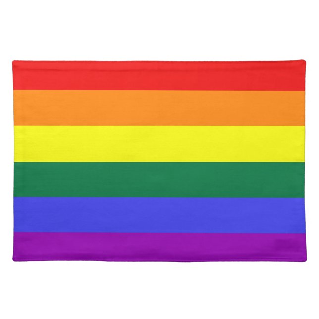 LGBT Pride Rainbow Flag Cloth Placemat (Front)