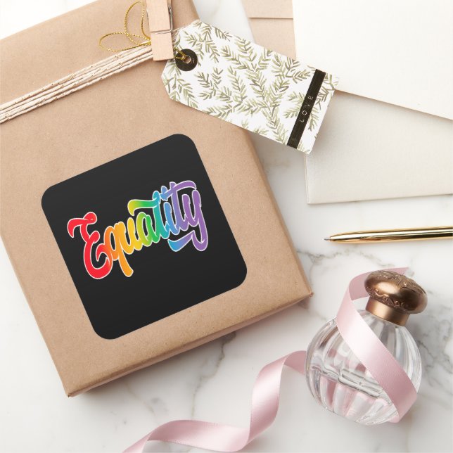 LGBT Pride Rainbow Flag Equality Square Sticker (Gifting)