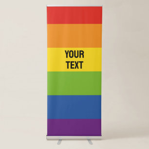 LGBT Pride Rainbow Flag Gay Wedding Welcome  Retractable Banner