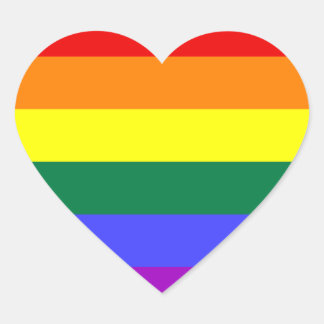 LGBT Pride Rainbow Flag Heart Sticker