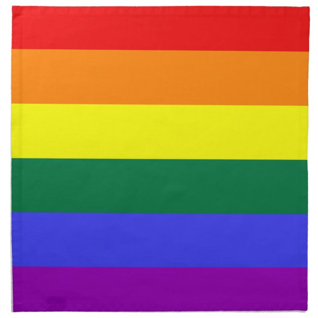 LGBT Pride Rainbow Flag Napkin (Front)