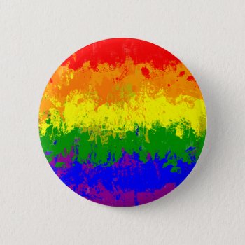 Lgbt Pride Rainbow Flag Paint Splatter Button by HumphreyKing at Zazzle