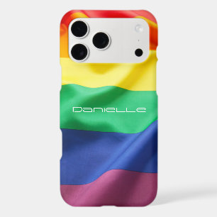 LGBT Pride Rainbow Flag Personalized Name iPhone 17 Pro Max Case