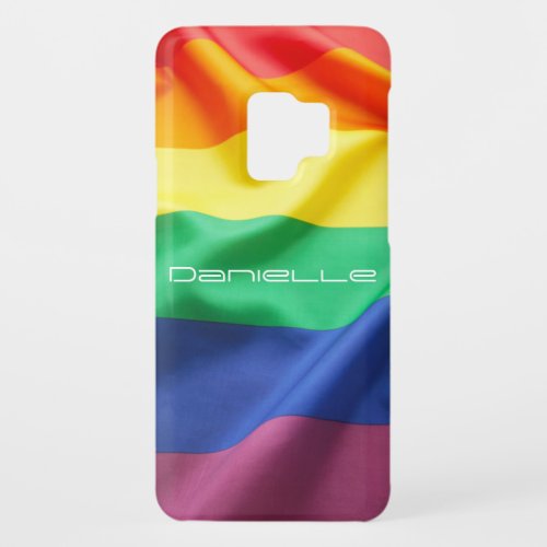 LGBT Pride Rainbow Flag Personalized Name Case_Mate Samsung Galaxy S9 Case