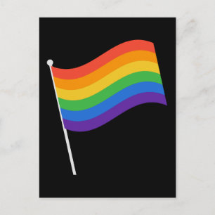 LGBT+pride. Rainbow flag Postcard