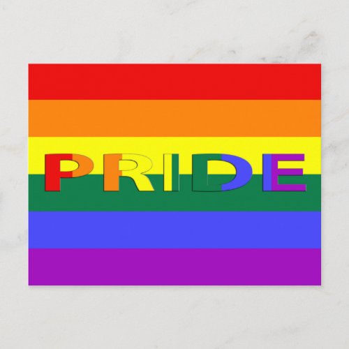 LGBT Pride Rainbow Flag Postcard