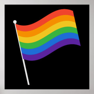 LGBT+pride. Rainbow flag    Poster