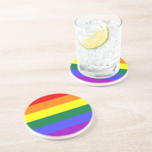 LGBT Pride Rainbow Flag Sandstone Coaster