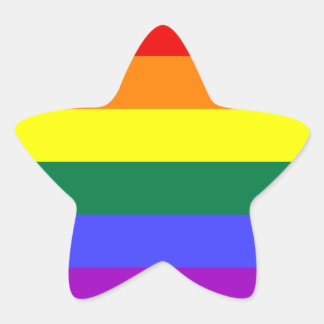LGBT Pride Rainbow Flag Star Sticker