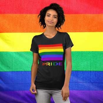 Lgbt Pride Rainbow Flag T-shirt by Sandyspider at Zazzle