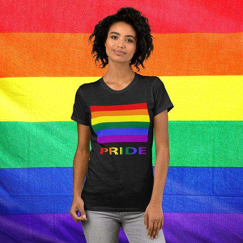 LGBT Pride Rainbow Flag & Text Women's T-Shirt