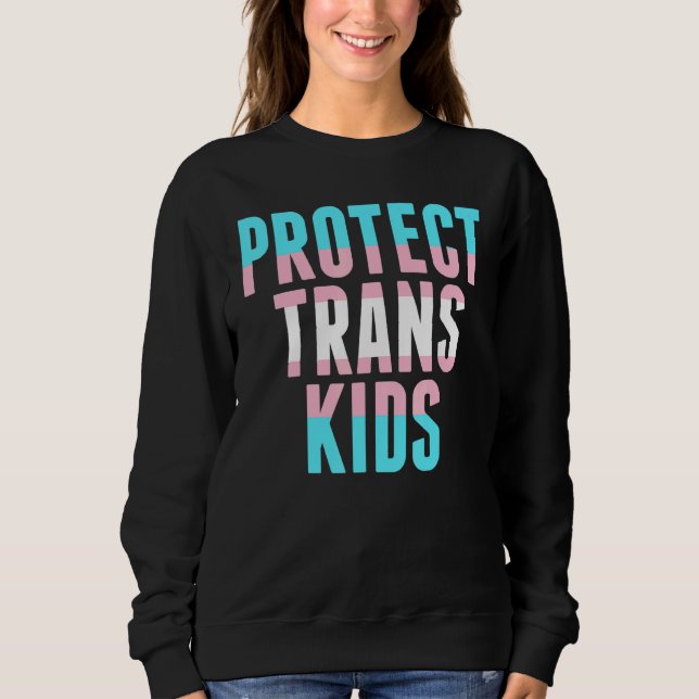 Lgbt Pride Rainbow Flag Transgender Protect Trans  Sweatshirt (Front)