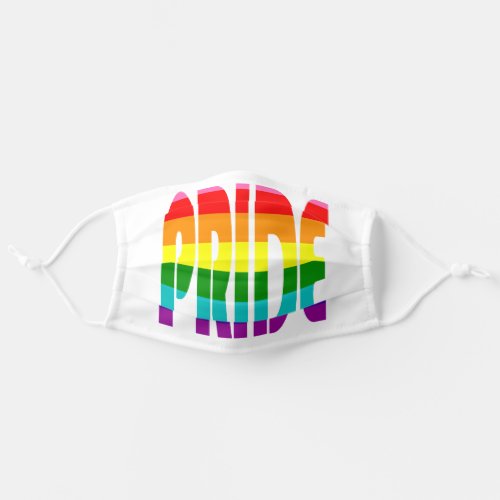 LGBT Pride Rainbow Flag Typography Adult Cloth Face Mask