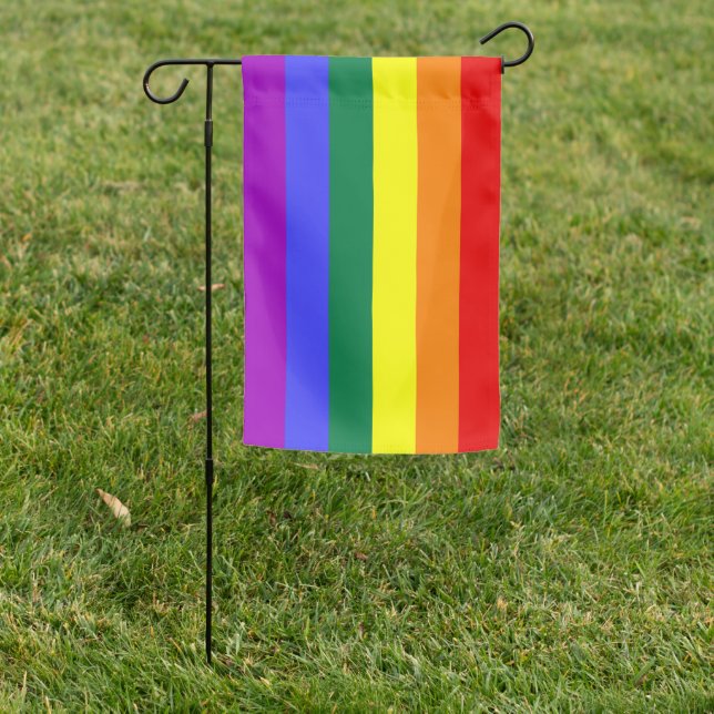 LGBT Pride Rainbow Garden Flag (In SItu)