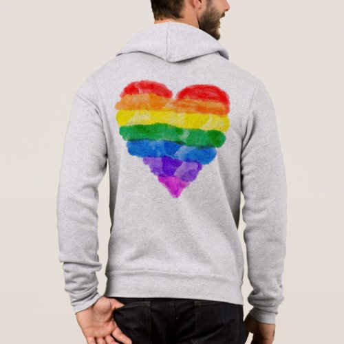 LGBT Pride Rainbow Heart Hoodie