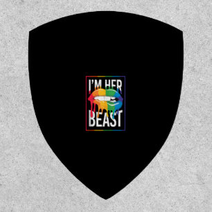 LGBT Pride Rainbow I'm Her Beast Mouth Lips Patch