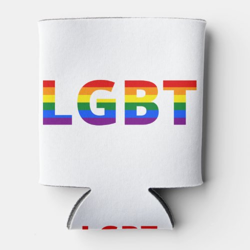 LGBT Pride Rainbow Letters Symbol Can Cooler