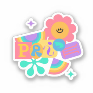 LGBT+pride. Rainbow love. Sunflower love.       Sticker