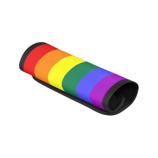 LGBT Pride Rainbow Luggage Handle Wrap (Angled)
