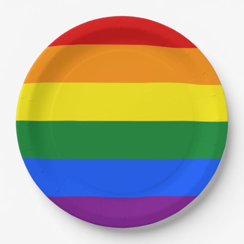 LGBT Pride Rainbow Paper Plates