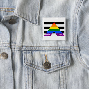 LGBT Pride Rainbow Proud Ally Button