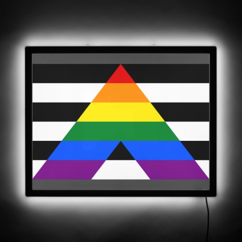 LGBT Pride Rainbow Proud Ally LED Sign