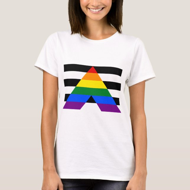 LGBT Pride Rainbow Proud Ally T-Shirt (Front)