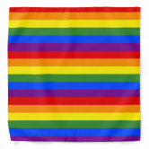 Domestic Platypus LGBTQIA 8 Stripe Pride Bandana Diagonal Stripes