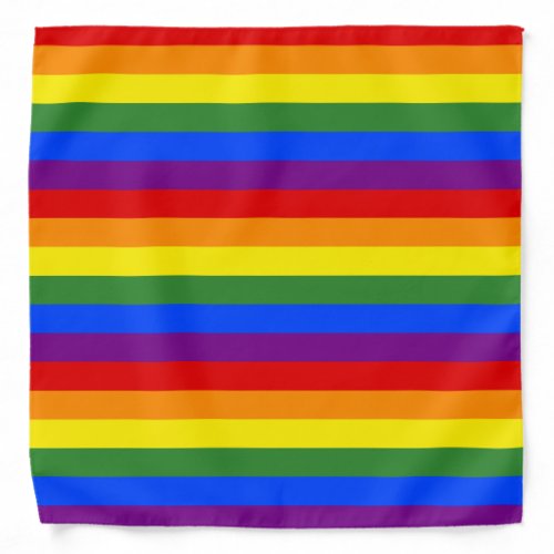LGBT Pride Rainbow Stripe Pattern Bandana