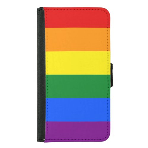 LGBT Pride Rainbow Stripes Samsung Galaxy S5 Wallet Case
