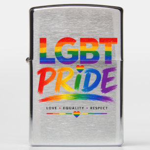 LGBT Pride Rainbow Typography Zippo Lighter