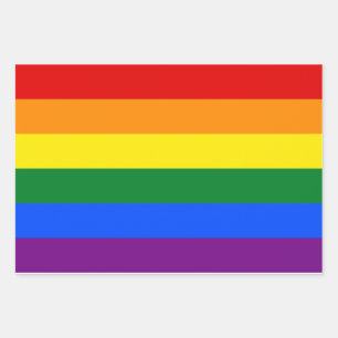 LGBT Pride Rainbow Wrapping Paper Sheets