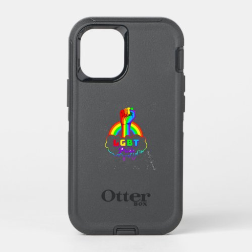 LGBT Pride Shirt Spread Love Not Hate Gay Pride LG OtterBox Defender iPhone 12 Mini Case