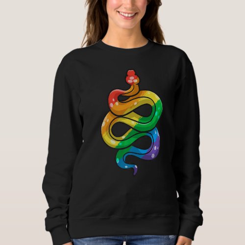 LGBT Pride Snake LGBTQ Flag Colors Gay Pride Stuff Sweatshirt