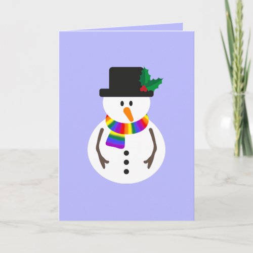 LGBT Pride Snowman Christmas Card